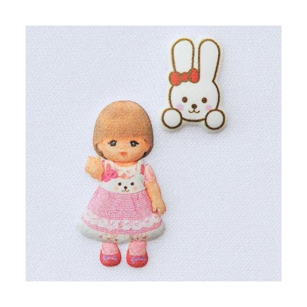 ハマナカ ワッペン ふくらむアップリケ メルちゃん うさちゃんワンピ