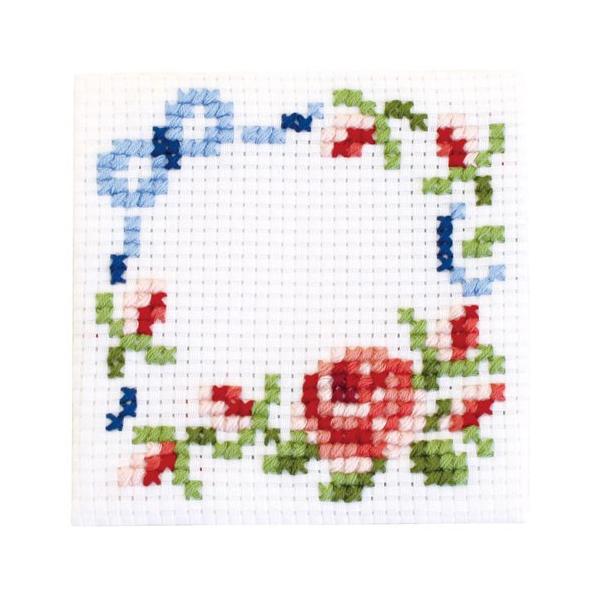 オリムパス 刺しゅう はじめてのクロス・ステッチ バラとリボン【刺繍 