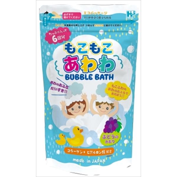 内容量：1個(6回分)　　×24個セットブドウの香り何度入っても飽きないモコモコの泡風呂にたっぷり入れる大容量のパウチタイプ！家族みんなうれしい2つの保湿成分配合・コラーゲン（水溶性コラーゲン）・ヒアルロン酸（ヒアルロン酸Na）*スプーン付...