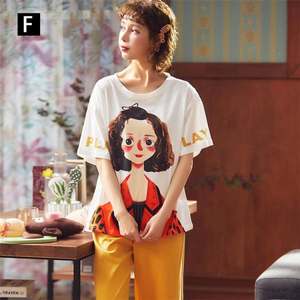 2点セット パジャマ ルームウェア レディース 夏 半袖 七分丈ズボン 綿 パジャマ ルームウェア女性 可愛い部屋着寝巻きランジェリー パジャマ韓国風セットアップ Buyee Buyee Japanese Proxy Service Buy From Japan Bot Online