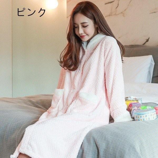 レディースモコモコパジャマワンピース長袖秋冬パジャマルームウェアナイトウェア女性モコモコかわいいピンクライトブルー部屋着寝巻きmlxl C1 Calin Dfxgy2 コアラの家 通販 Yahoo ショッピング