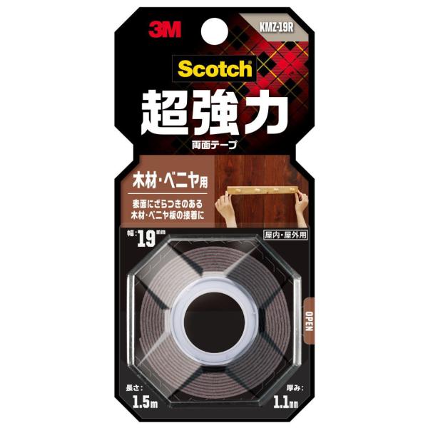 3M スコッチ 超強力両面テープ 木材・ベニヤ用 KMZ-19R : 小箱屋