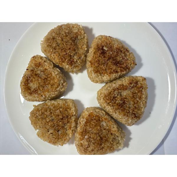 【冷凍】発芽玄米 「焼きおにぎり（プレーン）」（10個）残留農薬検査米使用　こばやし農園