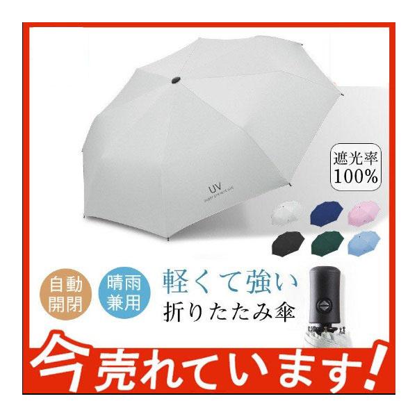 超激安！ 折りたたみ傘 遮光率100% 超撥水 晴雨傘 UVカット 日傘 大きい コンパクト ワンタッチ 8本骨 軽量 晴雨兼用 梅雨対策 アウトドア