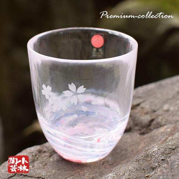 グラス 津軽びいどろ 桜流し ハンドメイド : 小林陶芸 - 通販 - Yahoo 