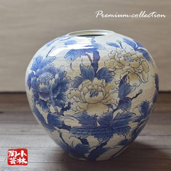 花器 伊万里 鍋島焼 虎仙窯 貫入牡丹 水盤 S-7 : 小林陶芸 花器 伊万里 鍋島焼 虎仙窯 貫入牡丹 水盤 S-7 : 小林陶芸