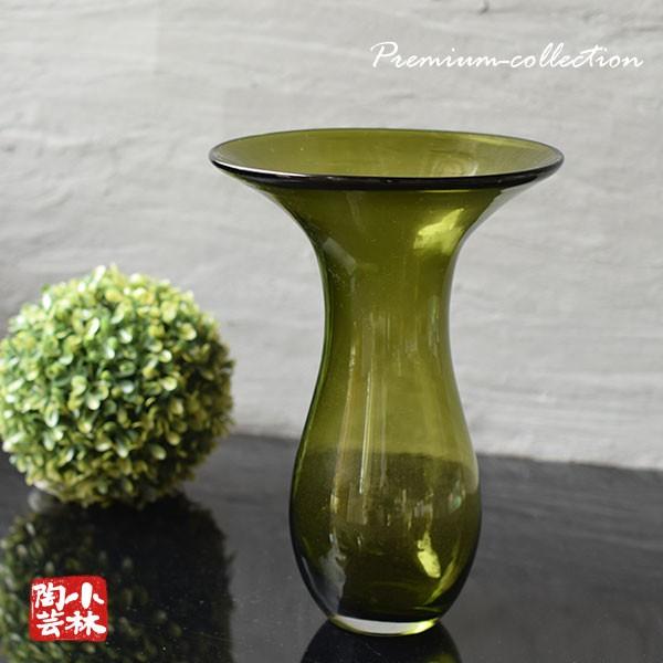 ガラス花瓶 花器 グリーン Kaki 354 小林陶芸 通販 Yahoo ショッピング