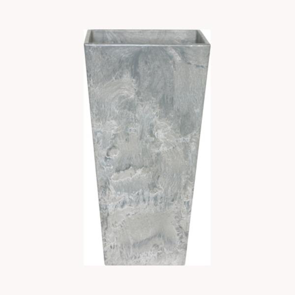 底面給水型 グレー 植木鉢 プランター トールスクエア型 グレー 幅35cm 高さ70cm 園芸用品 底栓付 アートストーン 園芸用品 鉢 プランター Ds Kobe Liz ヤフー店