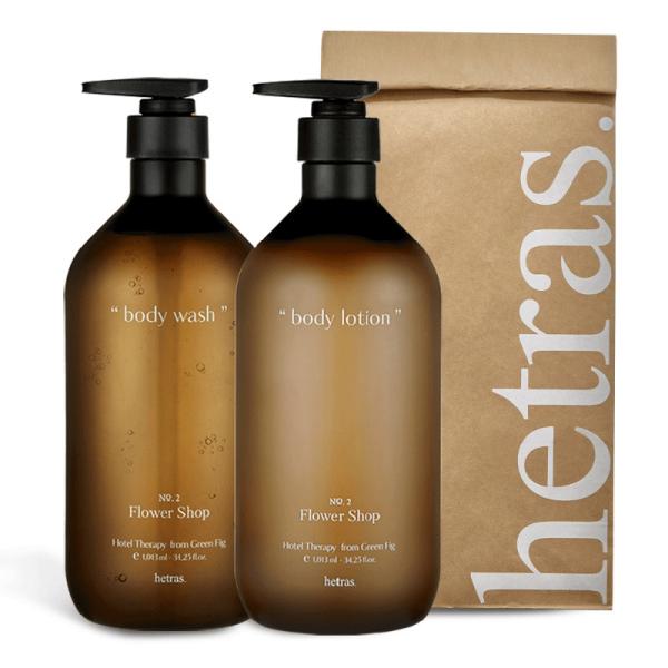 hetras ヘトラス ホテルセラピー 低刺激 大容量 ボディウォッシュ＆ボディローション 1013ml×2 全7種 韓国 ボディソープ ボディクリーム 正規品
