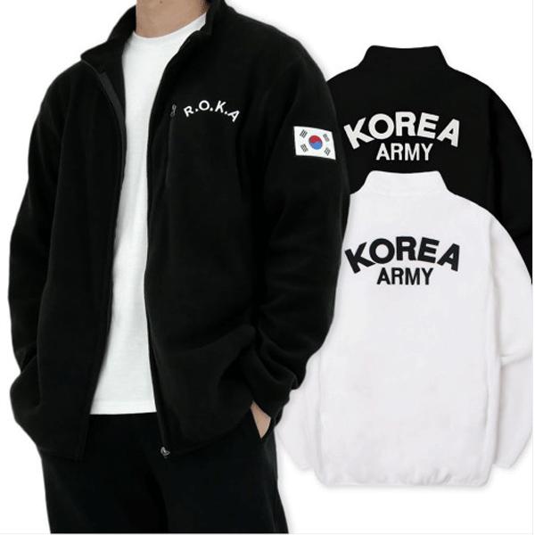 ROKA フリース 全2カラー 黒 白 軍服 軍人 韓国  韓国雑貨 韓国服 ブルゾン ジャケット ファー かっこいい かわいい プレゼント 軍人