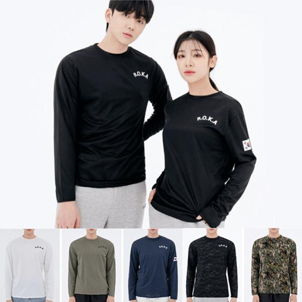 ROKA ロングTシャツ 長袖 全6カラー ロンT ロンティー 黒 白 軍服 軍人 韓国  韓国雑貨 韓国服 かっこいい かわいい プレゼント