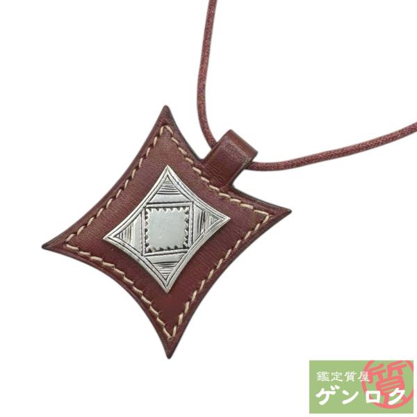【極美品】エルメス ネックレス トゥアレグ レザー HERMES（エルメス） 【中古】エルメス トゥアレグ ネックレス □F刻印