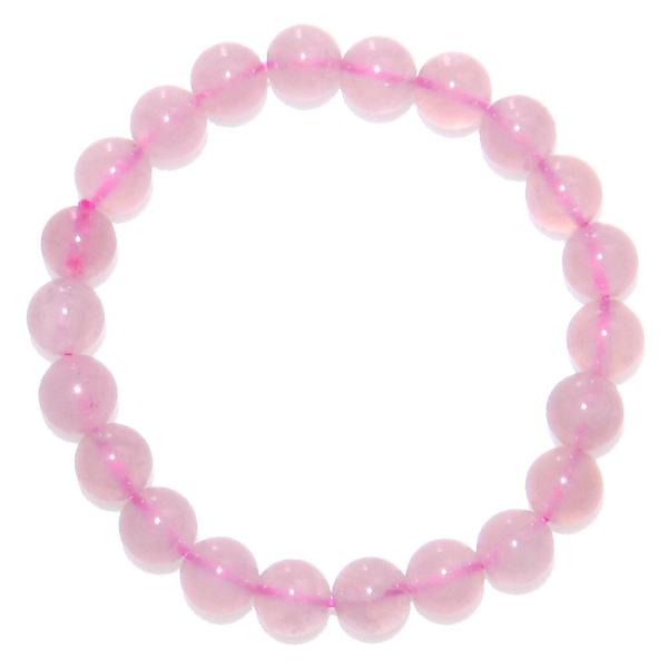 潤いの石 ローズクォーツ(紅水晶) 8mm ブレスレット 15cm 16.5cm 18cm
