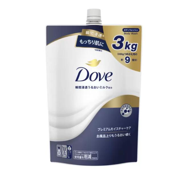ダヴ　ボディウォッシュ　 詰替え　３ｋｇ　プレミアムモイスチャーケア　大容量　お得　DOVE　ボディソープ　体　送料無料　コストコ　身体