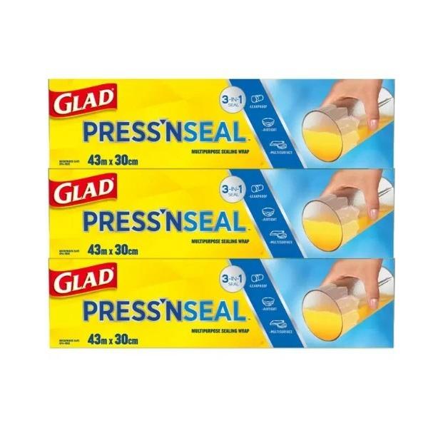 他サイト： グラッド ストレージフードラップ ×3本 幅30cm ×長さ43.4m GLAD プレスンシール ラップ マジックラップ　コストコ　カークランド　送料無料　の商品画像