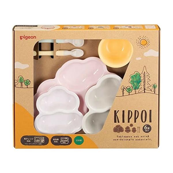他サイト： 【送料無料】ピジョン株式会社 ベビー食器セット KIPPOI（キッポイ） ベビーピンク＆ピーチホワイト 6種 1セット 【離島別途送料】の商品画像