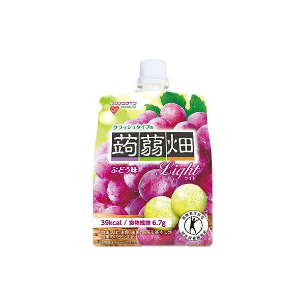 他サイト： 株式会社マンナンライフ クラッシュタイプの蒟蒻畑ライトぶどう味150g×6個【特定保健用食品】(キャンセル不可)【北海道・沖縄は送料別】の商品画像