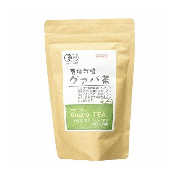 他サイト： 株式会社河村農園 有機栽培 グアバ茶 (3.0g×15包入) ＜手軽に頂けるテトラパック使用＞ 【北海道・沖縄は別途送料必要】の商品画像