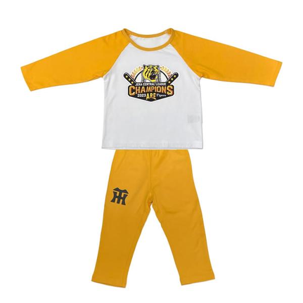阪神タイガース2023セ・リーグ優勝を記念したロゴ入りキッズ向けパジャマ上下セットです