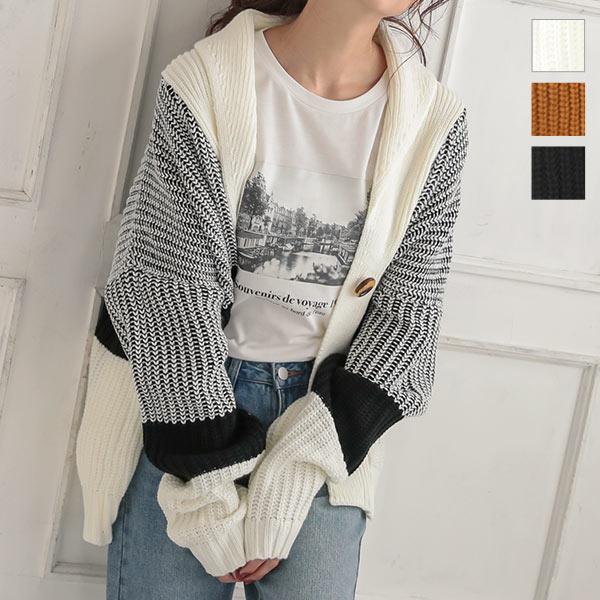 カーディガン ニット ロングカーディガン レディース 秋冬 アウター バイカラー ゆったり チクチクしない C4298 神戸レタスkobelettuce 通販 Paypayモール