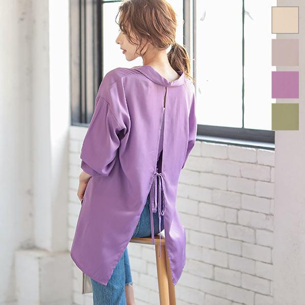 セール シャツ レディース アウター 秋 チュニック 羽織り 長袖 透け トップス カジュアル きれいめ C41 神戸レタスkobelettuce 通販 Paypayモール