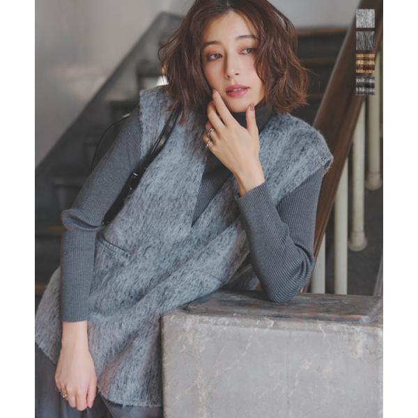 KOBE LETTUCE（神戸レタス） ロングベスト レディース 秋 冬 起毛