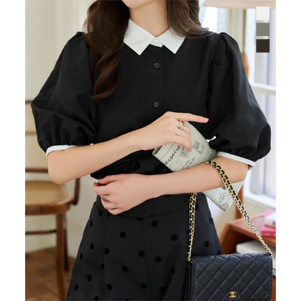 KOBE LETTUCE ブラウス 半袖 レディース トップス 夏 バルーン