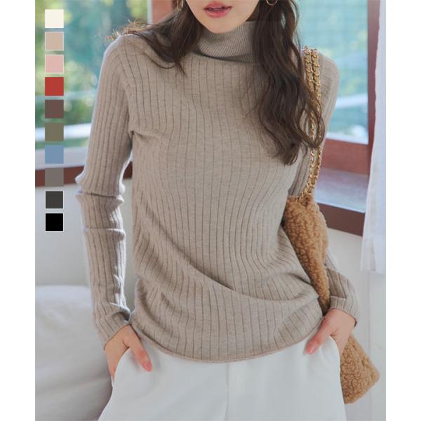 M L 太リブもっちりインナーニット秋冬コーデに欠かせない、もっちり素材の太リブタートルニット。首元までしっかり暖かいタートルデザインで、秋冬の防寒にもぴったり。伸縮性があり動きやすい素材で、インナーでも一枚着でも活躍。M・Lの2サイズ展開...