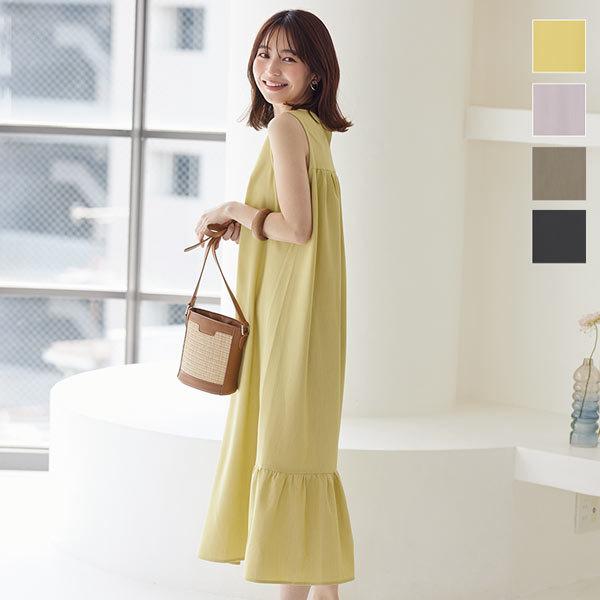 ワンピース レディース 夏 ボートネック ゆったり ノースリーブ Iライン ロング きれいめ 上品 E2812 神戸レタスkobelettuce 通販 Paypayモール