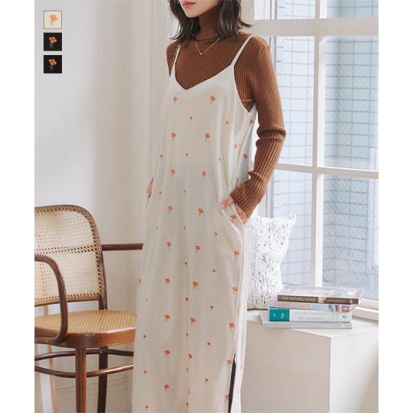 KOBE LETTUCE ワンピース レディース ベロア 花柄 刺繍 40代 50