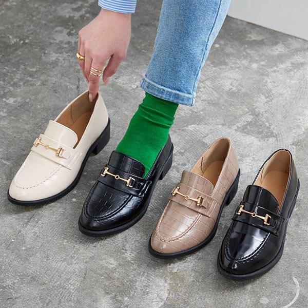 ローファー レディース シューズ クロコ スムース エナメル 軽量 ビット付き カジュアル デイリー I2367 I2367 神戸レタスkobelettuce 通販 Yahoo ショッピング