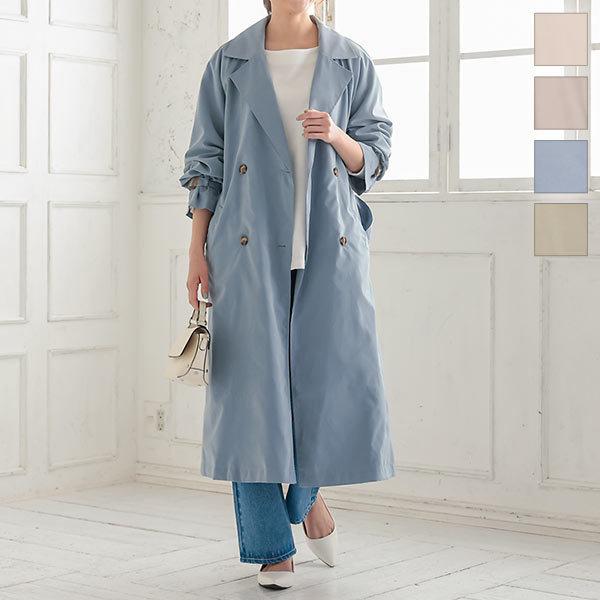 トレンチコート レディース アウター 春 ゆったり ベルト キャンディスリーブ ロング 羽織り 長袖 K995 神戸レタスkobelettuce 通販 Paypayモール