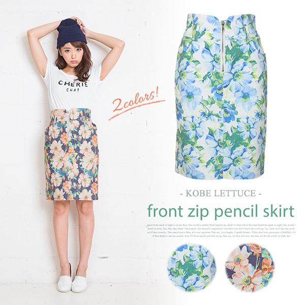 ペンシルスカート 花柄 ペンシルタイトスカート M1113 セール