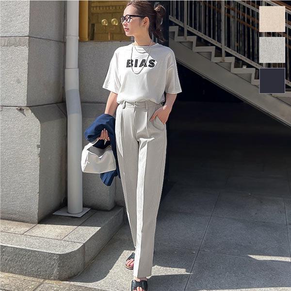 パンツ ストレートパンツ レディース ボトムス 春 夏 Maiさんコラボ センタープレス シンプル ロング 前開き きれいめ M35 神戸レタスkobelettuce 通販 Paypayモール