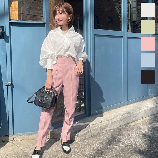 テーパードパンツ レディース ボトムス 水野佐彩さんコラボ タック きれいめ オフィス 入学式 入卒園式 卒業式 M3608 M3608 神戸レタスkobelettuce 通販 Yahoo ショッピング