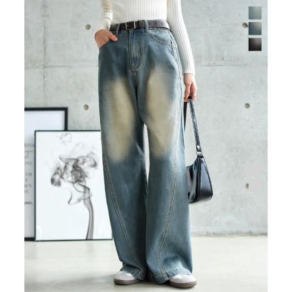 圧倒的着痩せカーブデニムパンツ骨格ストレートの骨ストさんにも似合うカーブデニムパンツ。緩やかなカーブを描くシルエットに切り替えラインを施し立体感をプラス。ボディラインをカバーしトレンドライクなレッグラインを演出してくれるフレアワイドパンツで...
