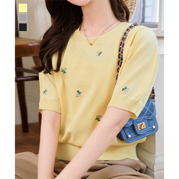 美品♡ エポカ パフスリーブ 半袖 ニット カットソー プルオーバー サイズ40 美品♡ エポカ パフスリーブ 半袖 ニット カットソー プル