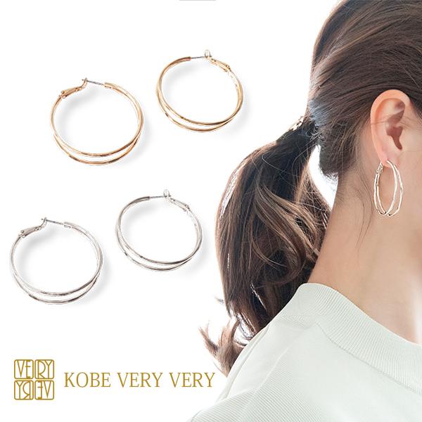 ピアス ニッケルフリー フープ 送料無料 金属アレルギー デイリー 小顔効果 定番 カジュアル 大きめ シンプル お出かけ 上品 こなれ感 結婚式 大人 可愛い Kobe Very Very ヤフー店 通販 Yahoo ショッピング