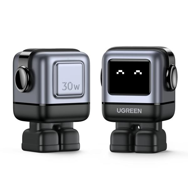 Nexode Uno 30W PD 充電器 ロボット型 USB-C充電器 【表情で充電状況がわかる】 GaNFast採用 PD/PPS/QC4+規格対応 PSE技術基準適合 iPhone17 16 15-8シリーズ