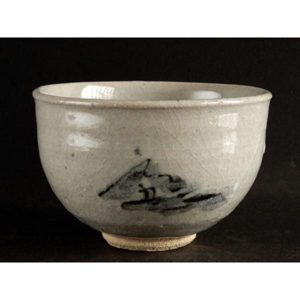 文化勲章 青木 龍山 灰釉 古染 山水 茶碗 : 古美術植松 - 通販