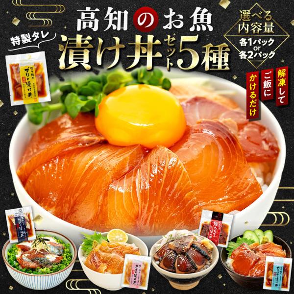 こだわり！高知のお魚 漬け丼5種セット（各2パック）