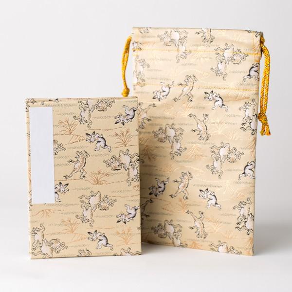 御朱印帳袋セット 高山寺公認 鳥獣戯画 京都西陣金襴 蛇腹 小型サイズ Koshu Hagi21 Set 御朱印帳の製本所直売店 通販 Yahoo ショッピング