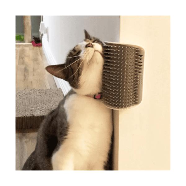 猫 ブラシ 猫ブラシ コーナーマッサージブラシ 壁 テーブル イス 取付簡単 お手入れ簡単 キャットニップ キャットセルフグルーミング M ブラック猫のお気に入りのブラシ猫のライフスタイルに合わせてデザインされた猫のセルフグルーミングの補助...