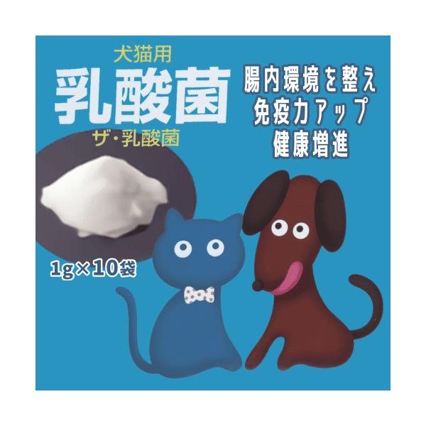 猫 乳酸菌 サプリ 乳酸菌 猫 腸まで届く 善玉菌 腸活 腸内フローラ 免疫力アップ 有胞子乳酸菌 現代製薬 犬猫用乳酸菌 ザ・乳酸菌　1ｇ×10袋おなかの健康をサポートする乳酸菌配合の栄養補助食乳酸菌の中でも安定性のある有胞子性乳酸菌（ラ...