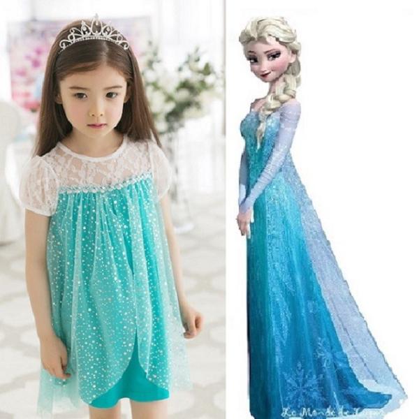 エルサ風 ワンピースとティアラの2点セット 半袖 コスプレ 子供 キッズ 衣装 スター柄 140cm Buyee Buyee Japanese Proxy Service Buy From Japan Bot Online