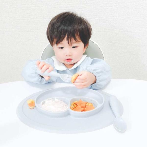 他サイト： ezpz Mini Feeding Set ライトグレー 対象月齢 : 12ヶ月の商品画像