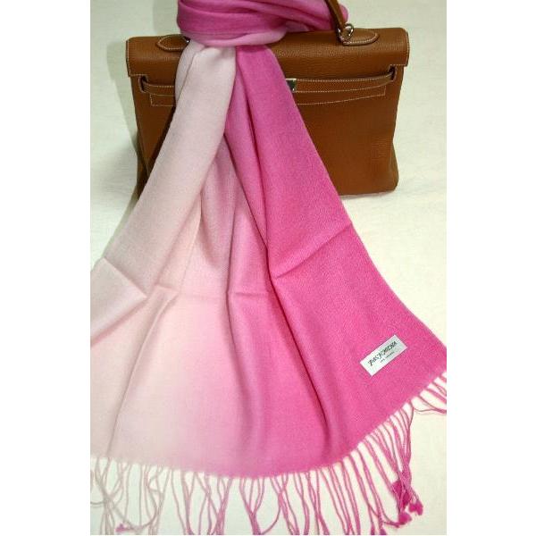 ストール ショール マフラー 結婚式 クリスマス 誕生日 プレゼント シックな ２カラーグラデーション パシュミナストール ピンク La 051 こだわりの店 粋 通販 Yahoo ショッピング
