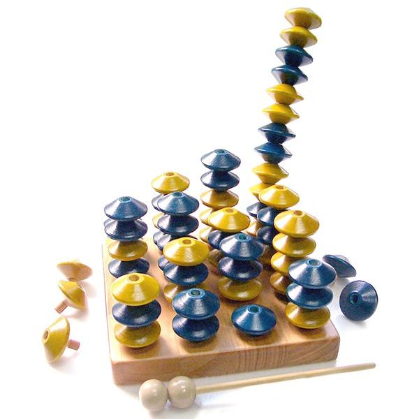 そろばん ゲーム 脳トレ 知育木具 日本製 頭いきいきゲーム多段重ね新立体四目並べ Da 48s こだわり雑貨本舗 通販 Yahoo ショッピング