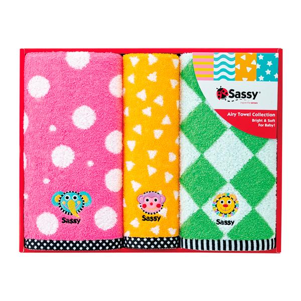 タオル ウォッシュタオル フェイスタオル 内祝い 可愛い 子供 贈答品 ギフト Sassy フェイスタオル 2枚 ウォッシュタオル 1枚 Sa 6250 こだわり雑貨本舗 通販 Yahoo ショッピング