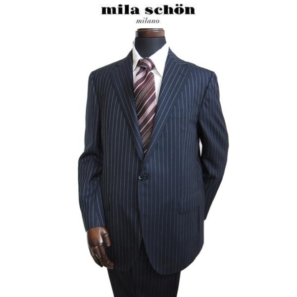 mila schon ミラショーン　 メンズダブルスーツ　XL MILA SCHON MILANO（ミラ ショーン ミラノ）リネンウールギャバジン6B1